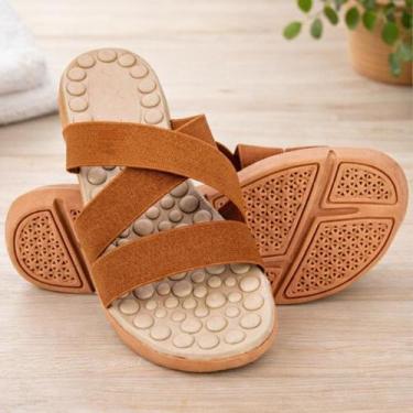 Imagem de Sandália Ortopédica Feminina Anatômica Para Esporão e Fascite Plantar 