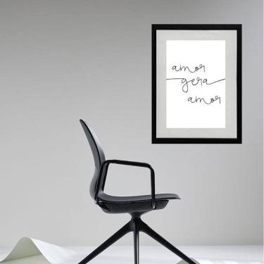 Imagem de Quadro Minimalista Amor Gera Amor - 60X48Cm