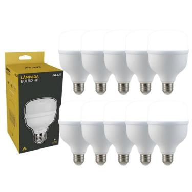 Imagem de Kit 10 Lampadas Led Bulbo Hp 20w 30w 40w ou 50w 6500k Branco Frio E27 