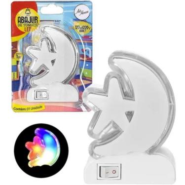 Imagem de Mini Abajur De Tomada Infantil Lua Estrela Led - Art House 7899658379100