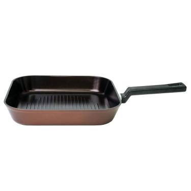 Imagem de Frigideira Grill 28cm-3,0l - Indução - Alumínio Com Revestimento Cerâmico - Reverse - Neoflam - Rosa Marrom