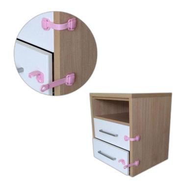 Imagem de Trava Flexível Para Gavetas Rosa