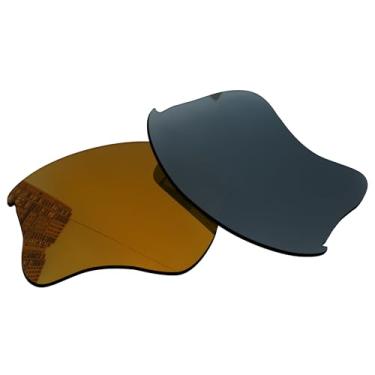 Imagem de Acefrog Lentes de reposição polarizadas de 1,5 mm para óculos de sol Oakley Half Jacket XLJ, material atualizado, resistente a impactos - Bronze dourado polarizado espelhado - 1,5 mm