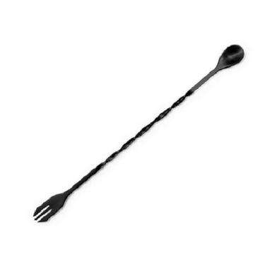 Imagem de Colher Bailarina Com Garfo Onix Em Inox - Mimo Style