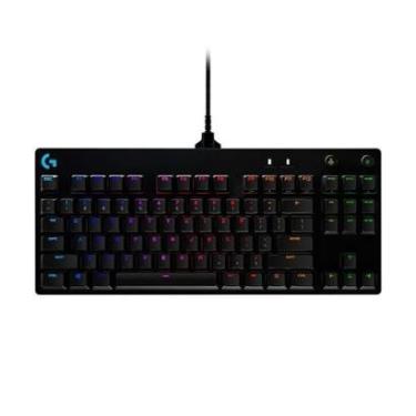 Imagem de Teclado Mecânico Gamer Logitech G PRO com Layout US, RGB LIGHTSYNC, Design TKL, Cabo Destacável,-Unissex