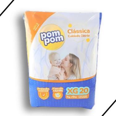 Imagem de Fralda Descartável Pom Pom Clássica Jumbo Tamanho XG - 20 Unidades
