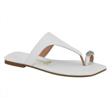 Imagem de Sandália Feminina Vizzano Rasteira Palmilha Conforto 6553110, 37, Bran