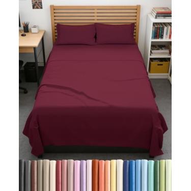 Imagem de Jogo de cama casal GG – 4 peças extra longo estendido casal GG – Macio, respirável e refrescante – Cabe em colchões de 20,3 a 40,6 cm com bolsos profundos – 137,2 cm x 203,2 cm – Fácil ajuste