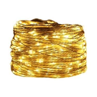 Imagem de Luzes De Fada LED Com Fio Prateado 10M-200M, Guirlanda De Natal Para D