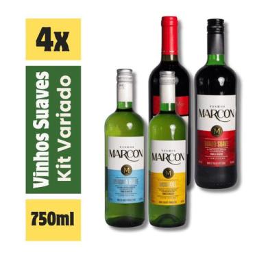 Imagem de Kit Adega 4 Vinhos Marcon Suaves 750ml