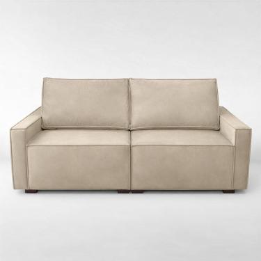 Imagem de Sofá 2 Metros Contemporâneo Sala Estar Luxo Moderno Suede Cor:capuccino
