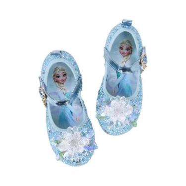 Imagem de Sapatos De Cristal Com Strass Da Disney Frozen Para Meninas, Tamanhos 