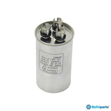 Imagem de Capacitor Duplo 20+2,5MF 440V - CBB65 - INDEFINIDO