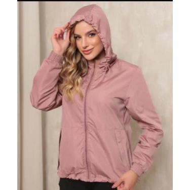 Imagem de Jaqueta Feminina Corta Vento Impermeável - JV, Nude, G, Poliéster, Tec