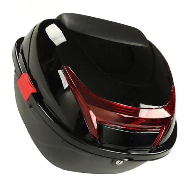 Imagem de Naroote Caixa Superior Traseira da Motocicleta Com Tampa Tronco à Prova D'água para Autociclo, Material Pp de Alta Resistência (Preto L(350ml))