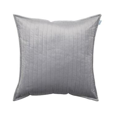 Imagem de Almofada em Veludo Ripado Cinza - Westwing Collection, Cinza