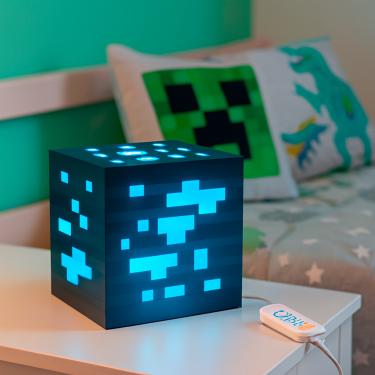 Imagem de Luminária Cubo LED 12cm Decorativa USB 3 Níveis Luz Noturna Moderna