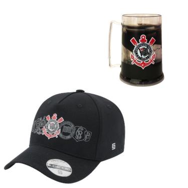 Imagem de Kit Corinthians Boné Supercap Símbolos + Caneca - Oficial-Unissex