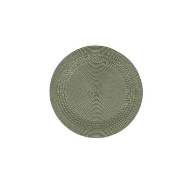 Imagem de Jogo Americano redondo entrelacado 1 unidade - Verde oliva - Copa & Ci