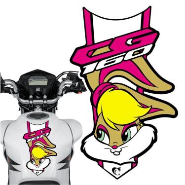 Imagem de Adesivo Faixa Gravata Sem Resina Moto Cg 150/160 Lola Bunny Rosa Cor Cg 160