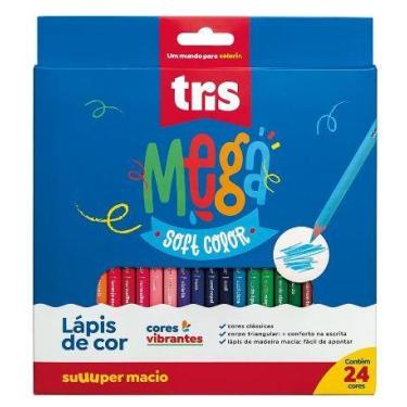 Imagem de Lápis de Cor Mega Soft Color 24 Cores Tris