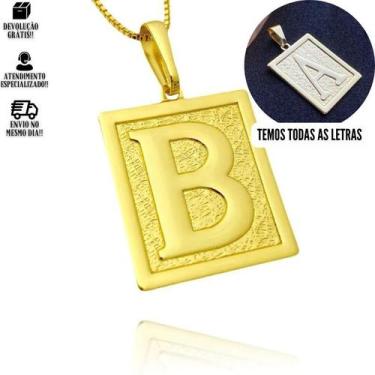 Imagem de Pingente De Letra Ouro (entre E Escolha A Sua Letra) Banhado 24k - Tro