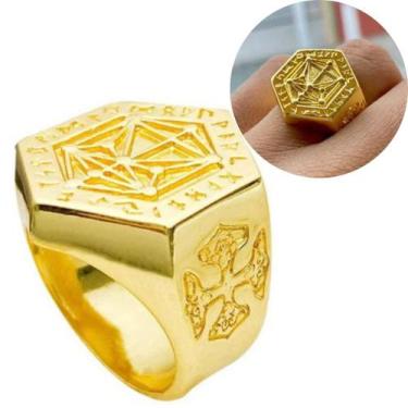 Imagem de Anel Masculino Banhado a Ouro 24k Dedeira Nórdica Personalizada - Trop