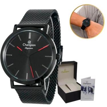 Imagem de Relogio Champion Masculino Pulseira Preto Pulseira Aço