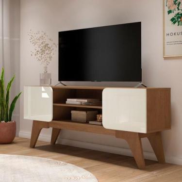 Imagem de Rack para TV Até 65 Polegadas Duetto 2 Portas Cinamomo/Off White - Art