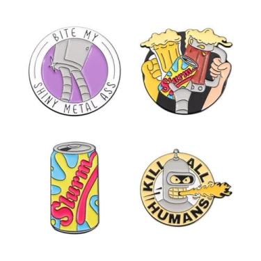 Imagem de Pins De Esmalte Clássicos De Anime E Desenhos Animados, Broches De Met