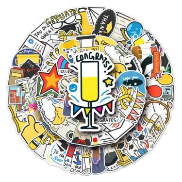 Imagem de Adesivos de vinil impermeável para a temporada de formatura 50 unidade