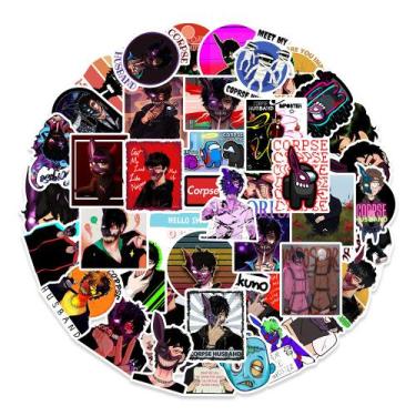 Imagem de Adesivos, 50 unidades/lote, adesivos de anime em vinil impermeável par