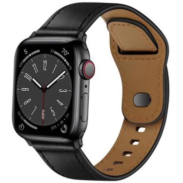 Imagem de Pulseira de relógio WPPQTRV em couro compatível com Apple 41 mm/40 mm/