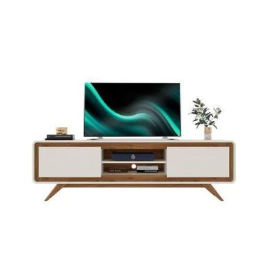 Imagem de Rack Channel 2.2 Off White/Nature - Potenza Móveis - Fabri Móveis