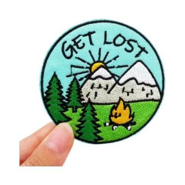 Imagem de Patch Bordado De Aventura Em Acampamento Na Montanha, Termocolante Par