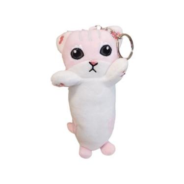 Imagem de Chaveiro Gatinho Pelúcia Lembrancinha Presente Festa 16cm - LW Gifts (