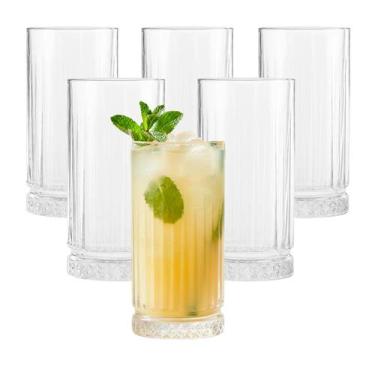 Imagem de Jogo com 6 Copos de Vidro Slam 460ml  Copos Altos para Água, Suco, Dri