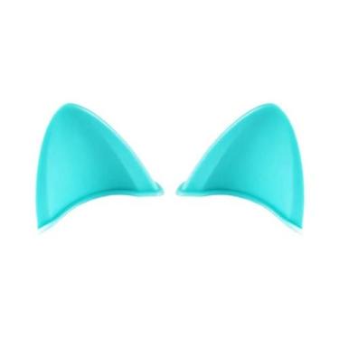 Imagem de Adesivos Decorativos De Orelhas De Gato Coloridas Para Capacete De Mot