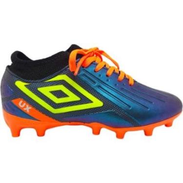 Imagem de Chuteira Infantil Menino Esportiva Futebol Campo Jogo Treino Umbro Ux Jr-Masculino