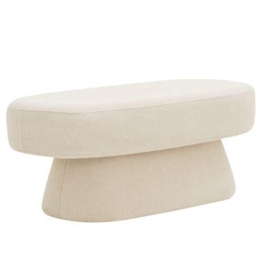 Imagem de Banco Orgânico 102cm Liz Sala De Estar Bouclé Off White - Nexta Casa