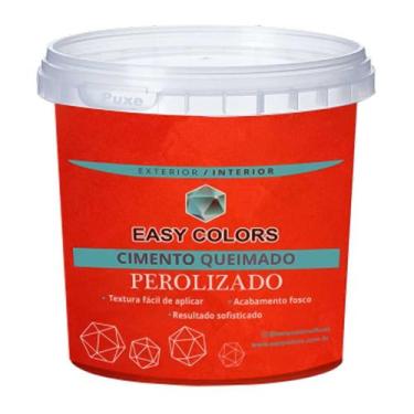 Imagem de Cimento Queimado Easy Colors Perolizado 3kg -, Vermelho Ultra