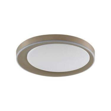 Imagem de Plafon Led Blumenau Astro Redondo De Sobrepor 24w Bivolt Dourado - BLU