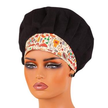 Imagem de Touca Gorro Para Chef Cozinha Unissex Estampas Variadas Cores Outlet D