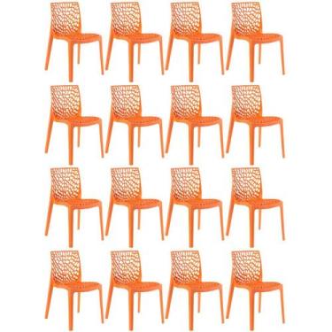 Imagem de Laraz, Kit - 16 x cadeiras Gruvyer - Laranja