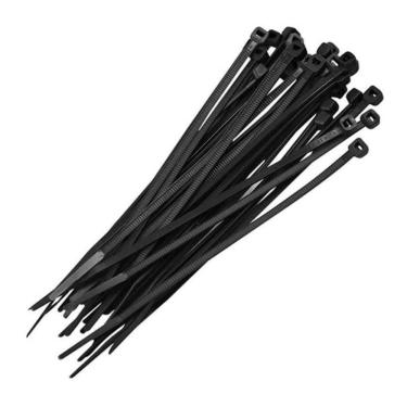 Imagem de Abraçadeira de Nylon 4,5 X 30CM para Organizar e Fixar Cabos com Pacote com 100 Unidades Preto Western