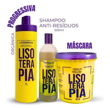 Imagem de Kit Exclusivo Progressiva Lisoterapia Shampoo Anti-resíduos e Máscara 