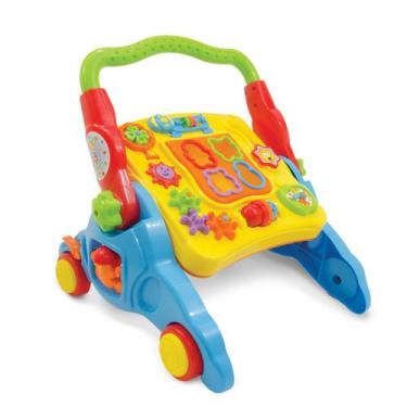 Imagem de Andador Infantil 4 Em 1 Maral Colorido com Mesa Didática Som e Acessór