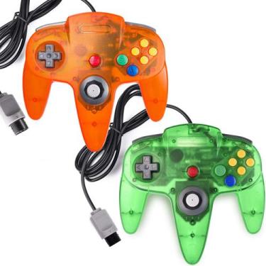 Imagem de Controlador de jogo com fio miadore 64 para console N64 (pacote com 2)
