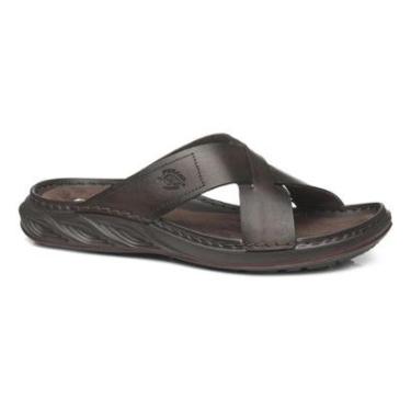 Imagem de Chinelo Pegada 134102-04 Couro Legítimo Anatomico Masculino-Masculino