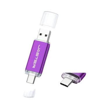 Imagem de Pen Drive USB Tipo C 2 Em 1 De Alta Velocidade Em Metal 128GB 64GB 32G